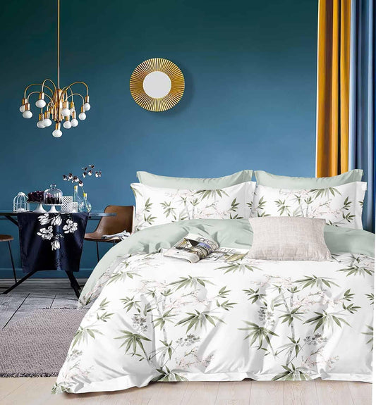 DIGITALART GREY FLORAL MICROFIBER KING SIZE BEDSHEET