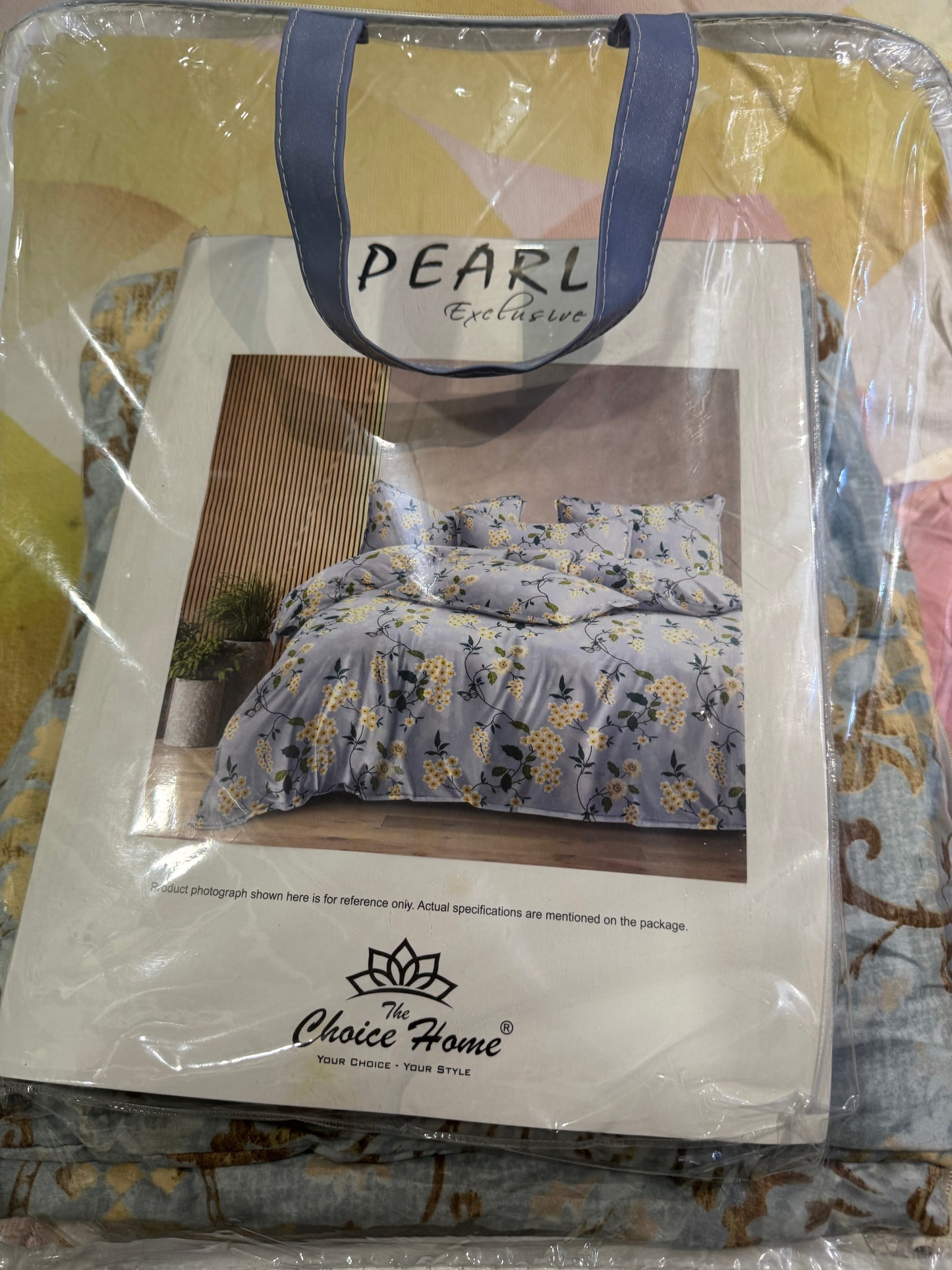 PEARL PASTEL BLUE 4 PIECE COMFORTER SET