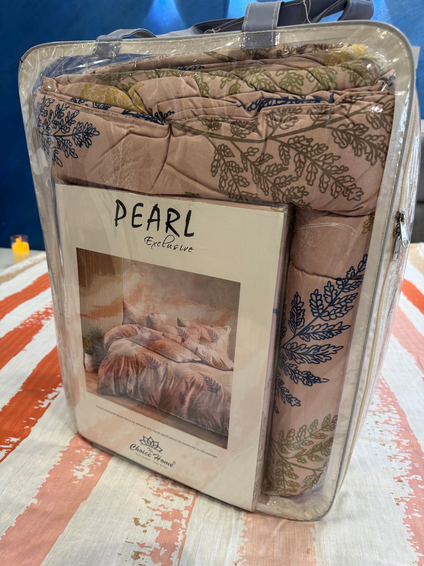 PEARL PASTEL PINK  4 PIECE COMFORTER SET