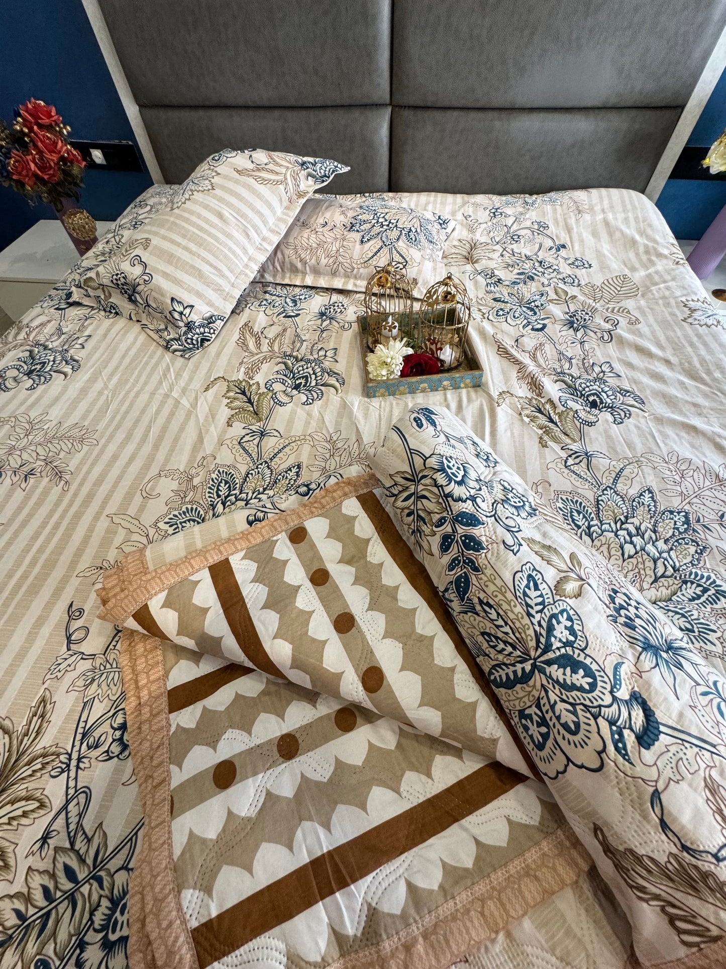 LITCHI ULTRASONIC PASTEL PEACH COMFORTER SET