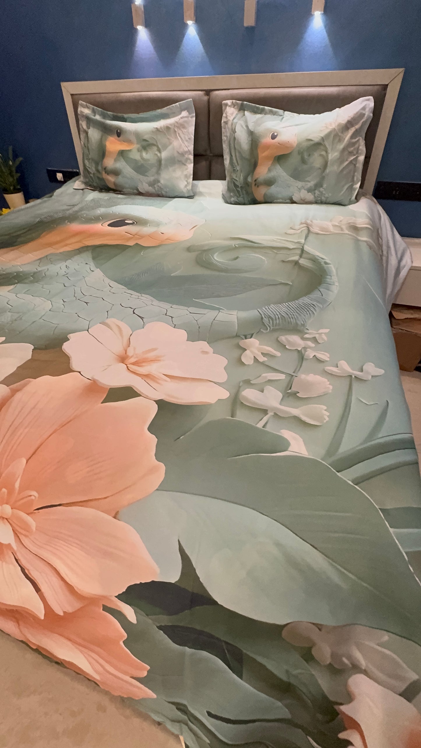 7D DIGITAL  KIDS DINASAUR PRINT SUPERKING BEDSHEET