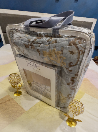 PEARL PASTEL BLUE 4 PIECE COMFORTER SET