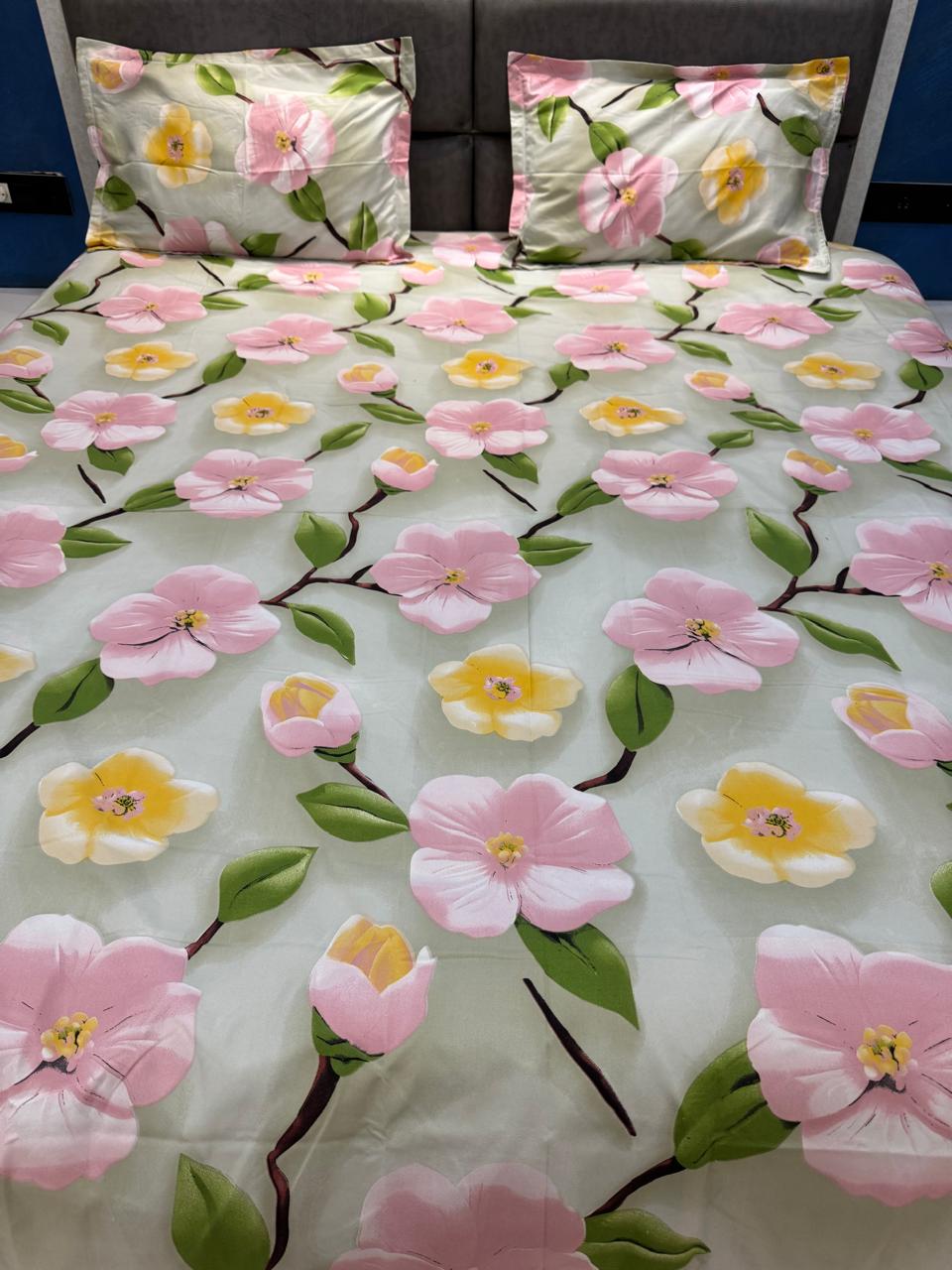 7D DIGITAL PRINT SUPERKING SIZE PISTA GREEN BEDSHEET