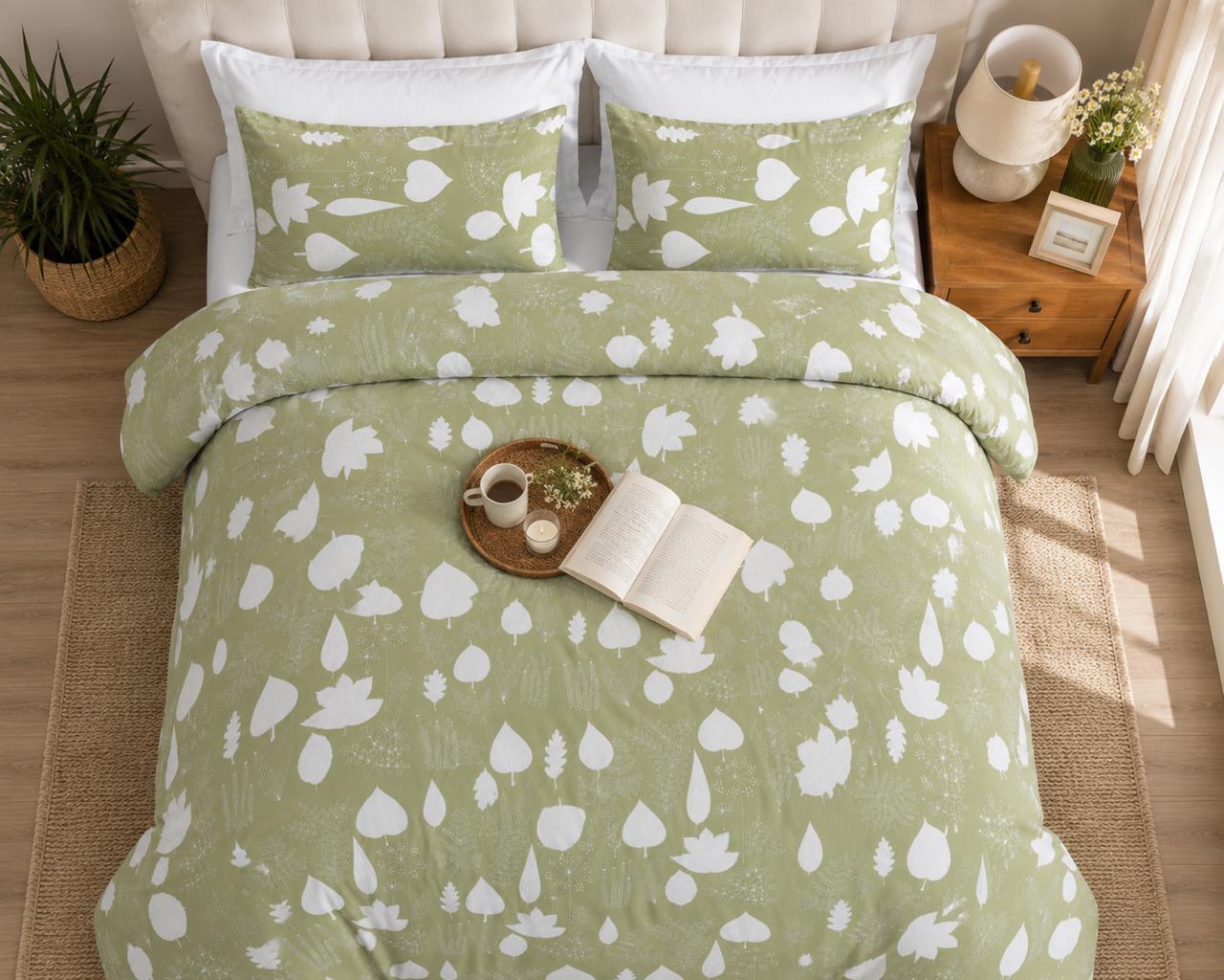 PURE COTTON VANTARA PASTEL GREEN DESIGN  Bedsheet