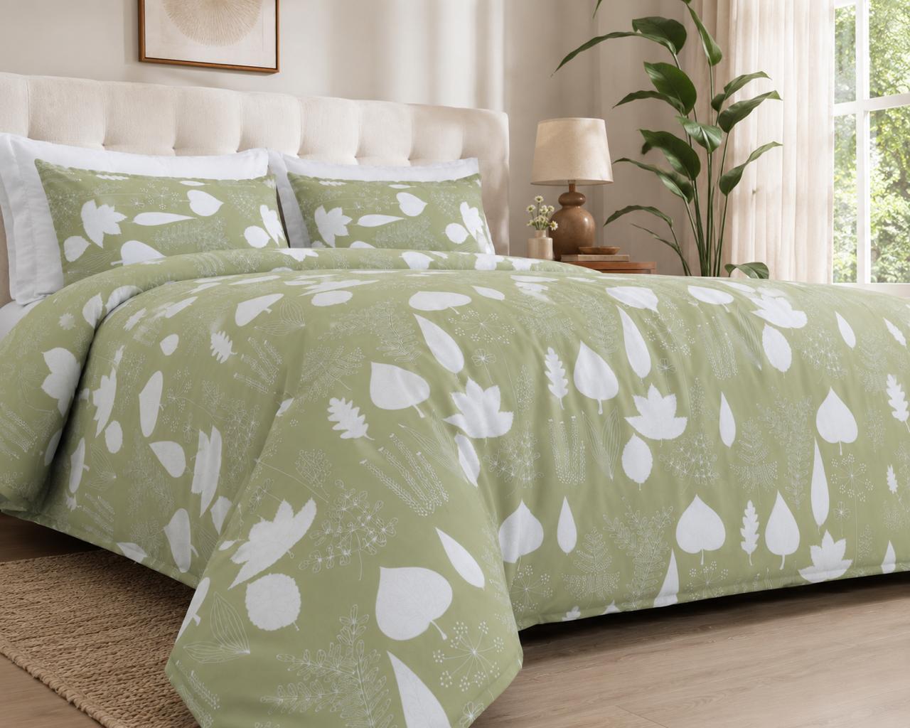 PURE COTTON VANTARA PASTEL GREEN DESIGN  Bedsheet