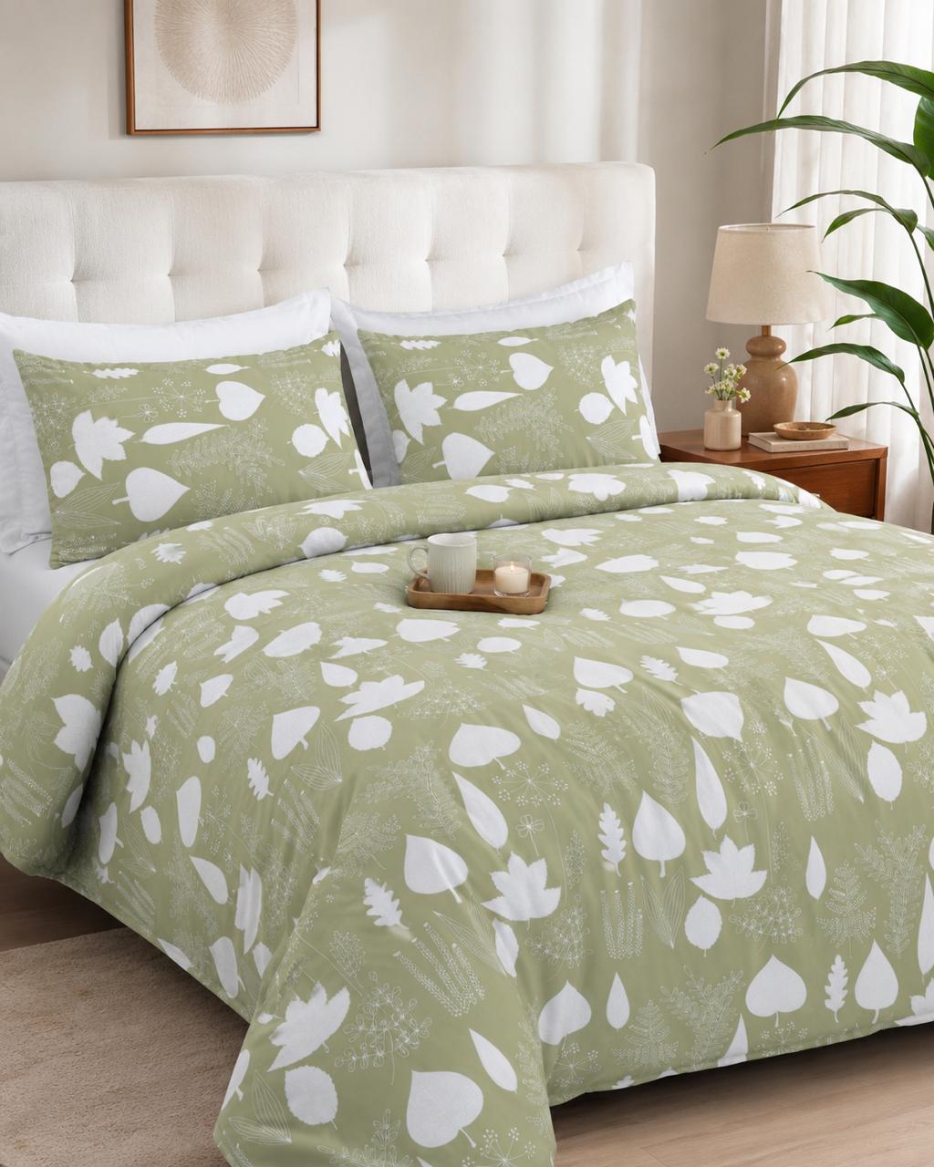 PURE COTTON VANTARA PASTEL GREEN DESIGN  Bedsheet