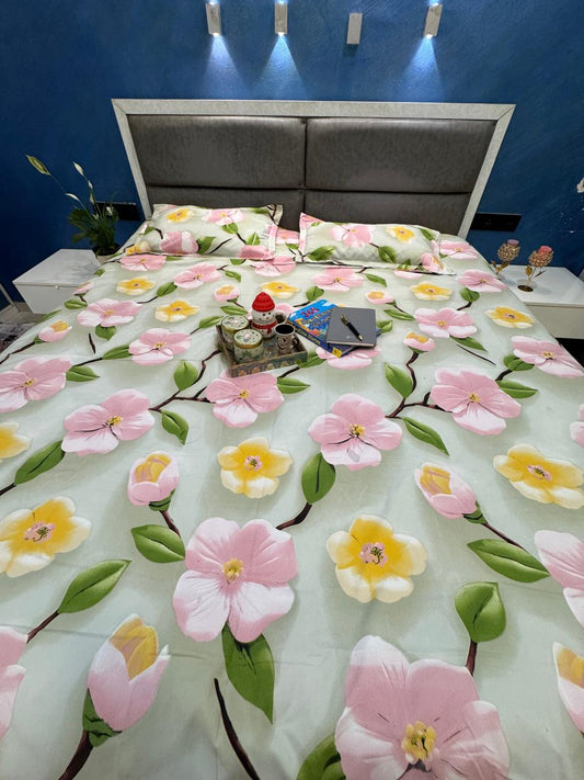 7D DIGITAL PRINT SUPERKING SIZE PISTA GREEN BEDSHEET