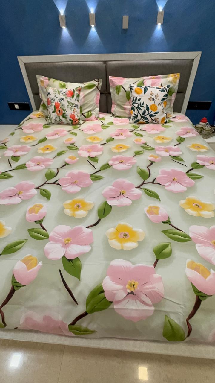 7D DIGITAL PRINT SUPERKING SIZE PISTA GREEN BEDSHEET
