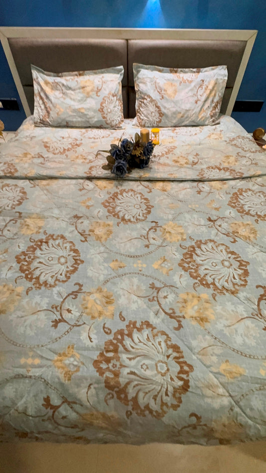 PEARL PASTEL BLUE 4 PIECE COMFORTER SET